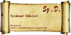 Szabad Dániel névjegykártya