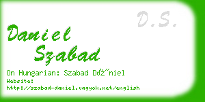 daniel szabad business card